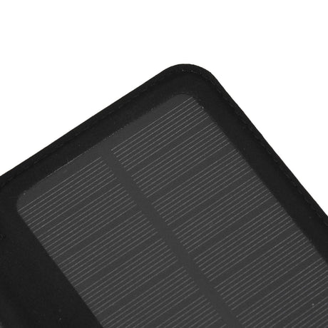 Solar Power Bank Foldable Dual Output Portable Universal Direct Charging Charger for 3 Proof Mobile Power Supply Black 5 Fold