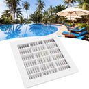 SP‑1031 Pool Main Drain 25.3x25.3cm Replacement Pool Square Main Drain for Swimming Pools Massage Pools SPA Pools White