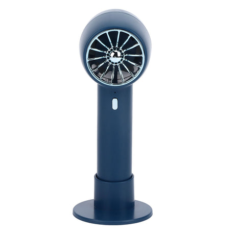 Handheld Fan Handheld 3 Levels Adjustable Speed 2 in 1 USB Charge Strong Power Portable Low Noise Portable Fan Handheld Blue