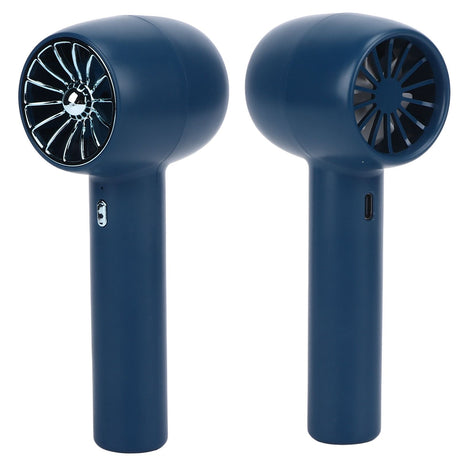 Handheld Fan Handheld 3 Levels Adjustable Speed 2 in 1 USB Charge Strong Power Portable Low Noise Portable Fan Handheld Blue