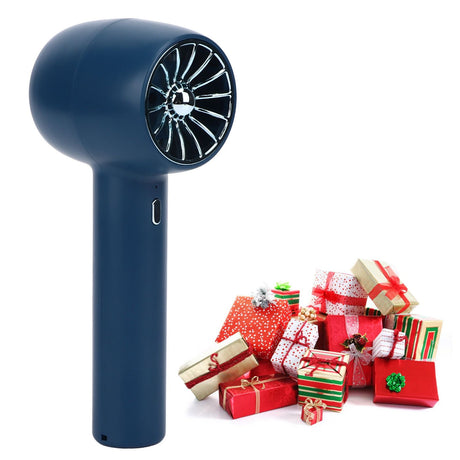 Handheld Fan Handheld 3 Levels Adjustable Speed 2 in 1 USB Charge Strong Power Portable Low Noise Portable Fan Handheld Blue