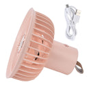 Electric Fan Portable Multifunctional Usb Charging Outdoor Hanging Battery Powered Fan for Home Office Study Camping Pink