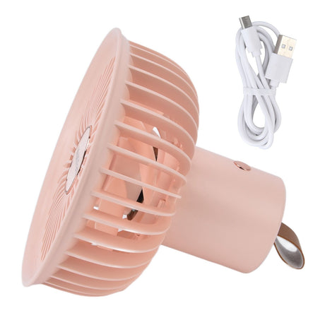 Electric Fan Portable Multifunctional Usb Charging Outdoor Hanging Battery Powered Fan for Home Office Study Camping Pink