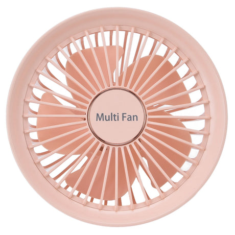 Electric Fan Portable Multifunctional Usb Charging Outdoor Hanging Battery Powered Fan for Home Office Study Camping Pink