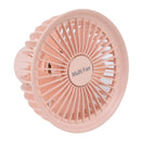 Electric Fan Portable Multifunctional Usb Charging Outdoor Hanging Battery Powered Fan for Home Office Study Camping Pink