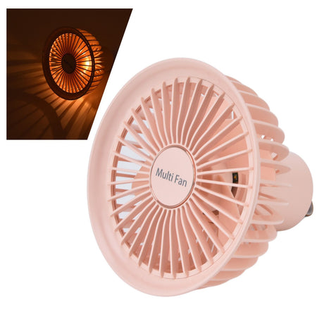 Electric Fan Portable Multifunctional Usb Charging Outdoor Hanging Battery Powered Fan for Home Office Study Camping Pink