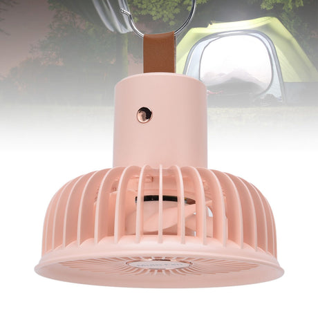 Electric Fan Portable Multifunctional Usb Charging Outdoor Hanging Battery Powered Fan for Home Office Study Camping Pink