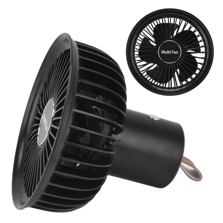Electric Fan Portable Multifunctional Usb Charging Outdoor Hanging Battery Powered Fan for Home Office Study Camping Black