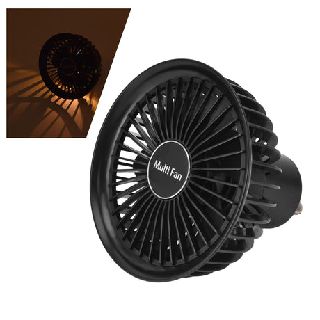 Electric Fan Portable Multifunctional Usb Charging Outdoor Hanging Battery Powered Fan for Home Office Study Camping Black