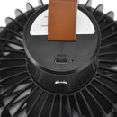 Electric Fan Portable Multifunctional Usb Charging Outdoor Hanging Battery Powered Fan for Home Office Study Camping Black