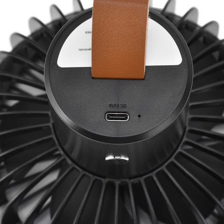 Electric Fan Portable Multifunctional Usb Charging Outdoor Hanging Battery Powered Fan for Home Office Study Camping Black