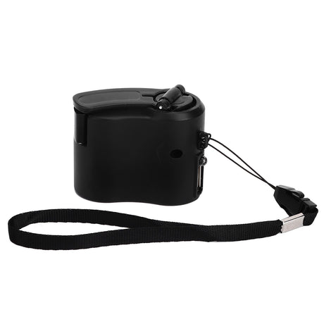 USB Hand Crank Phone Charger Portable Hand Power USB Charger for Outdoor Hiking Camping Black