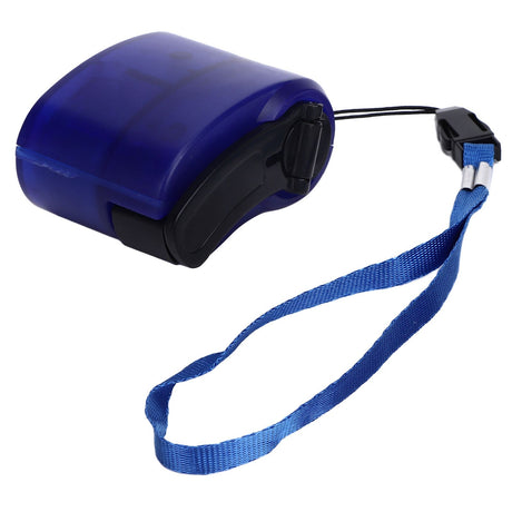 USB Hand Crank Phone Charger Portable Hand Power USB Charger for Outdoor Hiking Camping Blue