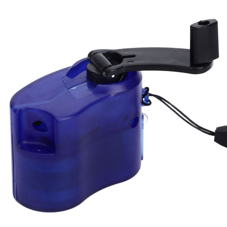 USB Hand Crank Phone Charger Portable Hand Power USB Charger for Outdoor Hiking Camping Blue