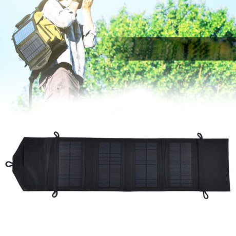 15W 5V Portable Solar Folding Panel Power Station Outdoor USB Solar Panel Power Bank for Camping Traveling
