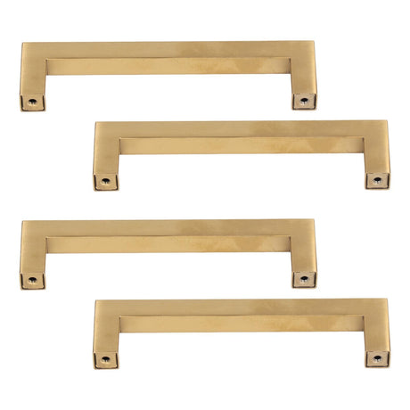 4 Sets Cabinet Door Handle Golden Stainless Steel Wardrobe Handles Replacement Kitchen Cupboard Pull12x12x96mm