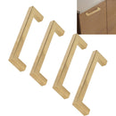 4 Sets Cabinet Door Handle Golden Stainless Steel Wardrobe Handles Replacement Kitchen Cupboard Pull12x12x96mm