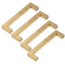 4 Sets Cabinet Door Handle Golden Stainless Steel Wardrobe Handles Replacement Kitchen Cupboard Pull12x12x160mm