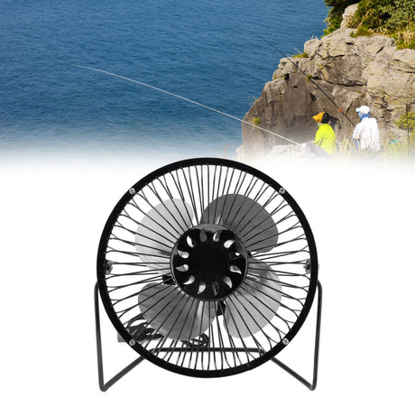 Mini Solar Fan 6V 3.5W USB Solar Powered Black Polysilicon Material Portable Solar Panel Fan for Picnic Fishing