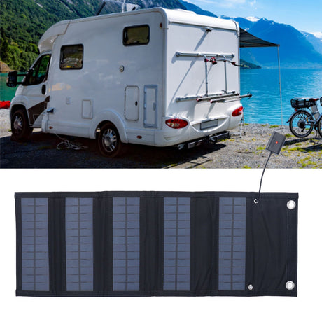 9W Solar Panel Portable Foldable Green Power High Conversion Rate Black Solar Panel Charger for Outdoor Hiking