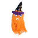 Halloween Dolls Ornament Halloween Plush Gnome with Witch Hat and Vampires Tooth for Halloween DecorationsOrange