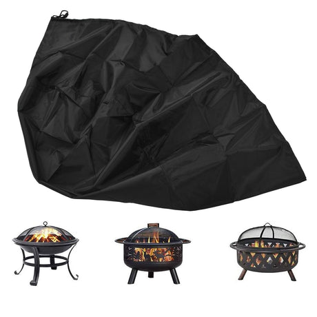 85x40cm Outdoor Patio Fire Pit Cover Home Waterproof UV Resistant Patio Fireplace Cover