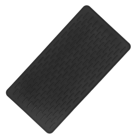 Silicone Insulation Pad Black Rectangle Heat Resisting Safe Handling Heat Insulation Pad for Kitchen