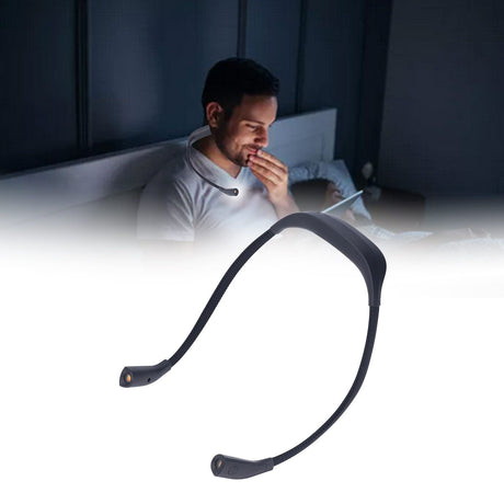 Neck Book Light USB Rechargeable Portable LED Neck Hanging Lamp for Reading RepairmentBlack