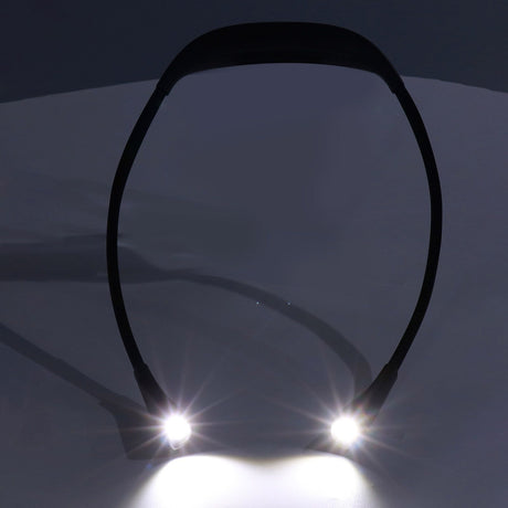 Neck Book Light USB Rechargeable Portable LED Neck Hanging Lamp for Reading RepairmentBlack