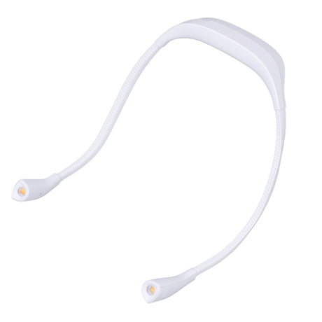 Neck Book Light USB Rechargeable Portable LED Neck Hanging Lamp for Reading RepairmentWhite
