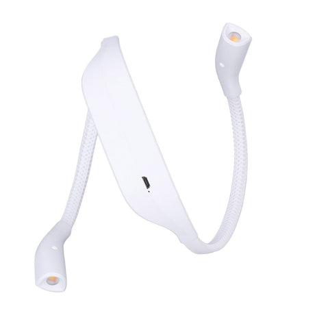 Neck Book Light USB Rechargeable Portable LED Neck Hanging Lamp for Reading RepairmentWhite