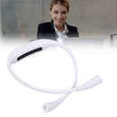 Neck Book Light USB Rechargeable Portable LED Neck Hanging Lamp for Reading RepairmentWhite