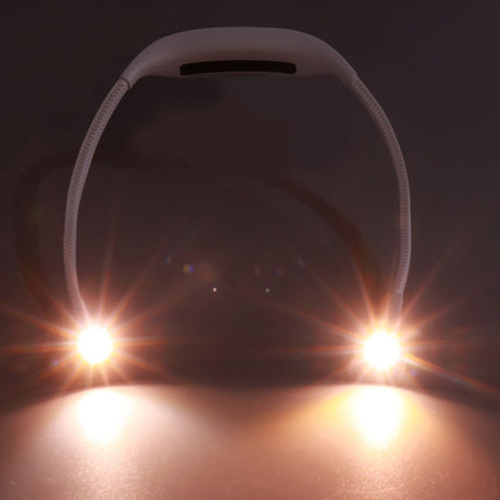 Neck Book Light USB Rechargeable Portable LED Neck Hanging Lamp for Reading RepairmentWhite