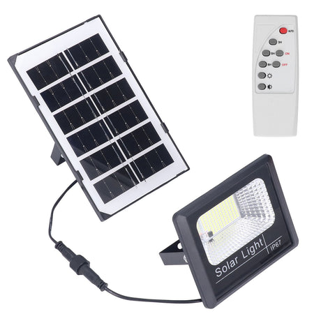 100LED Outdoor Solar Flood Light IP67 Waterproof Solar Wall Lamp Remote Control Street Lamp for Garden 40W