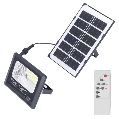 100LED Outdoor Solar Flood Light IP67 Waterproof Solar Wall Lamp Remote Control Street Lamp for Garden 40W