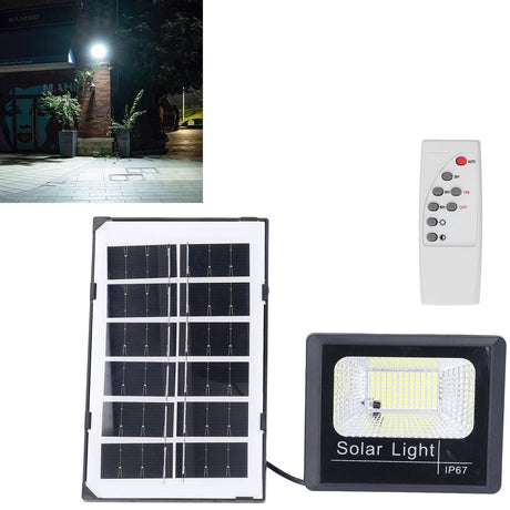 100LED Outdoor Solar Flood Light IP67 Waterproof Solar Wall Lamp Remote Control Street Lamp for Garden 40W