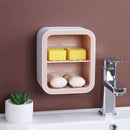 Wall Mount Soap Rack Drain Toilet Suction Disc Punch Free Box Student Dormitory Supplies Nordic 1 Layer Gray