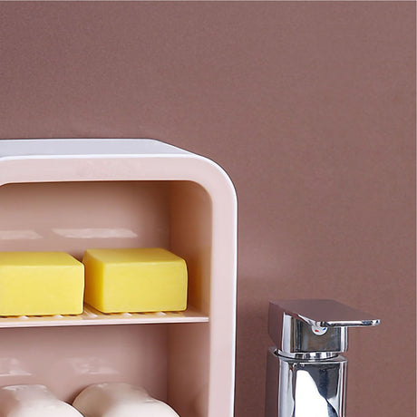 Wall Mount Soap Rack Drain Toilet Suction Disc Punch Free Box Student Dormitory Supplies Nordic 1 Layer Gray