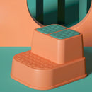 Toilet Step Stool Plastic Non Slip Heavy Duty Rollover Prevention Tool for Baby Children Yellow 1 Layer