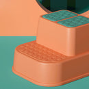 Toilet Step Stool Plastic Non Slip Heavy Duty Rollover Prevention Tool for Baby Children Yellow 1 Layer