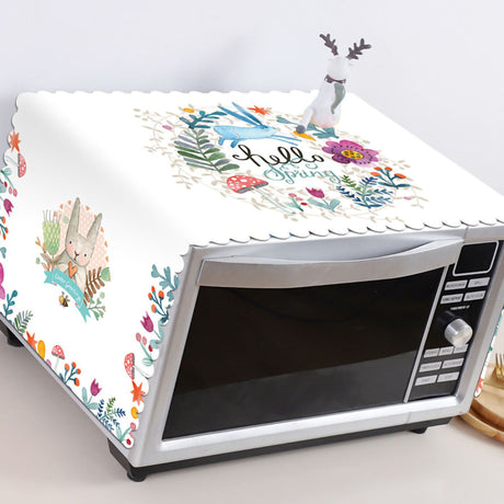 Microwave Cover Cloth Oven Cute Dust Proof Shiled Universal Oil Proof Nordic Style Simple Parts Daisy 35x100cm