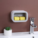 Seasoning Box Wall Mount Multi Grid Seasoning Storage Container Kitchen Seasoning Jar Combination Set 2 Container Gray with 2 Spoons