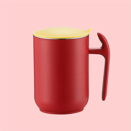 550ml Stainless Steel Double Walled Mugs Leakproof Prevent Scalding Frosted Insulated Coffee Mugs for Home Cafe Office Sakura Pink 550ml