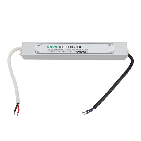 LED Driver IP67 Waterproof 24V Low Voltage Output Power Supply Transformer Adapter for Lamp Security Camera 85‑264V LPV 30W 24V 1.25A