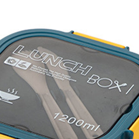 2 Layer Plastic Salad Lunch Box Microwave Safe Salad Lunch Container Portable Fruit Fat Reducing Light Food Picnic Box for Office Workers Blue, 1200ml