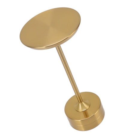 Cordless Table Lamp Rechargeable 2000mAh 3 Levels Brightness Portable USB C LED Metal Bedside Lamp Gold