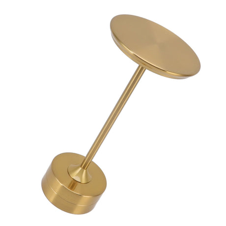Cordless Table Lamp Rechargeable 2000mAh 3 Levels Brightness Portable USB C LED Metal Bedside Lamp Gold