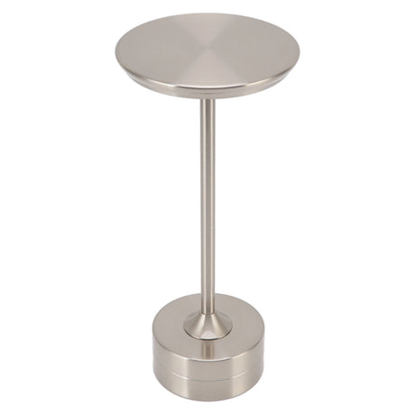 Cordless Table Lamp Rechargeable 2000mAh 3 Levels Brightness Portable USB C LED Metal Bedside Lamp Silver