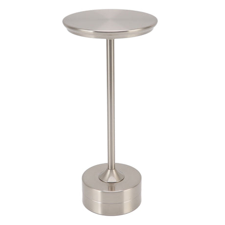 Cordless Table Lamp Rechargeable 2000mAh 3 Levels Brightness Portable USB C LED Metal Bedside Lamp Silver