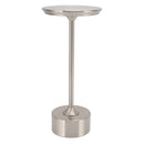 Cordless Table Lamp Rechargeable 2000mAh 3 Levels Brightness Portable USB C LED Metal Bedside Lamp Silver